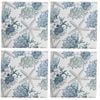4pc LVD Ceramic Coasters Table Protector Square 9x9cm - Coastal