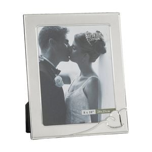 Gibson Gifts Silver Heart Photo Frame 8x10 Mdf Metal Glass
