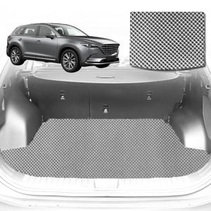 6D Diamond Car Boot Mat for Mazda CX-9 (TC)2016-Current-Cargo Mat-Grey-Outback GT