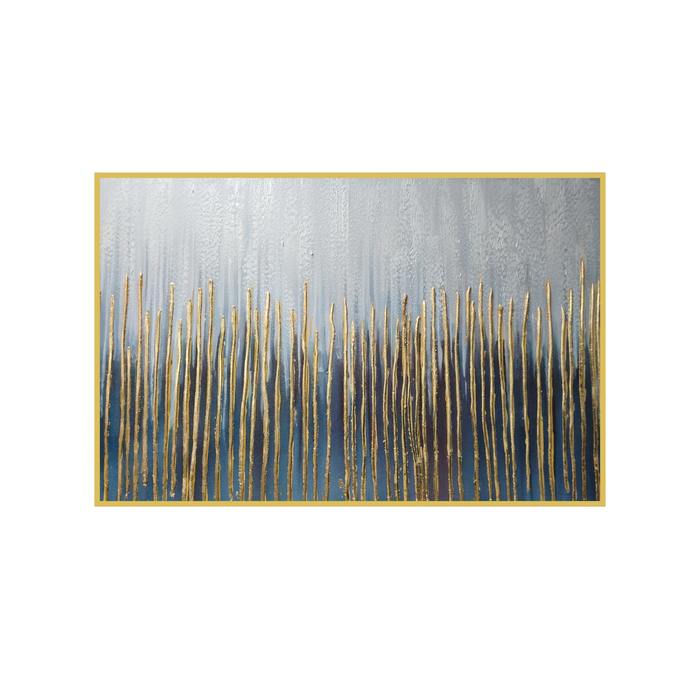 Elegant Collections Oceanic Gold Blue Wall Art