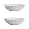 2PK Belle Powder 21.5cm Ceramic Coupe Bowl Round - White