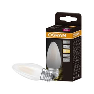 Osram 4W 470lm Warm White Frosted Filament LED Candle E27 Light Globe