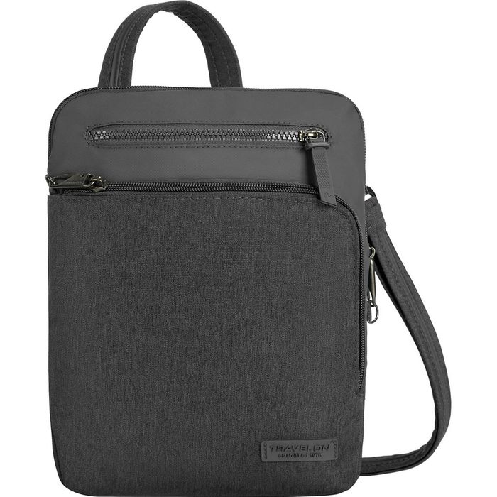 Travelon Metro Anti-Theft Small Crossbody Bag in Gray Heather