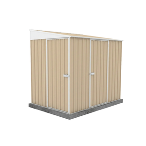 Absco Sheds 1.52 x 2.26 x 2.06m Classic Cream Narrow Double Door Garden Shed