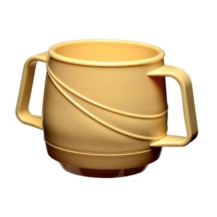 Kh Moderne Bev Mug Insulated Double Handle Yellow 250ml Pack 24 Drinkware Cup Outdoor Camping Hospital Aged Care Drinking Mug