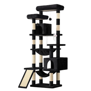 BEASTIE Cat Tree Scratcher Tower 180cm Black