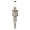 Vencha Chanel  Spiral 15 Light Crystal Chandelier - Gold