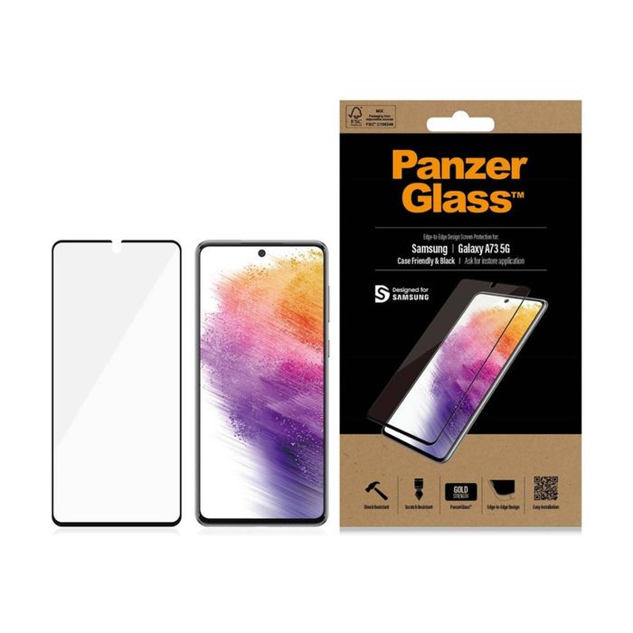 PanzerGlass Case Friendly Screen Protector Shock Cover For Samsung A73 5G Black