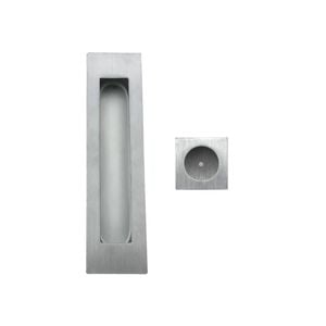Schlage 180mm Brushed Satin Chrome Flush Pull and 30 x 30mm Finger Pull Set