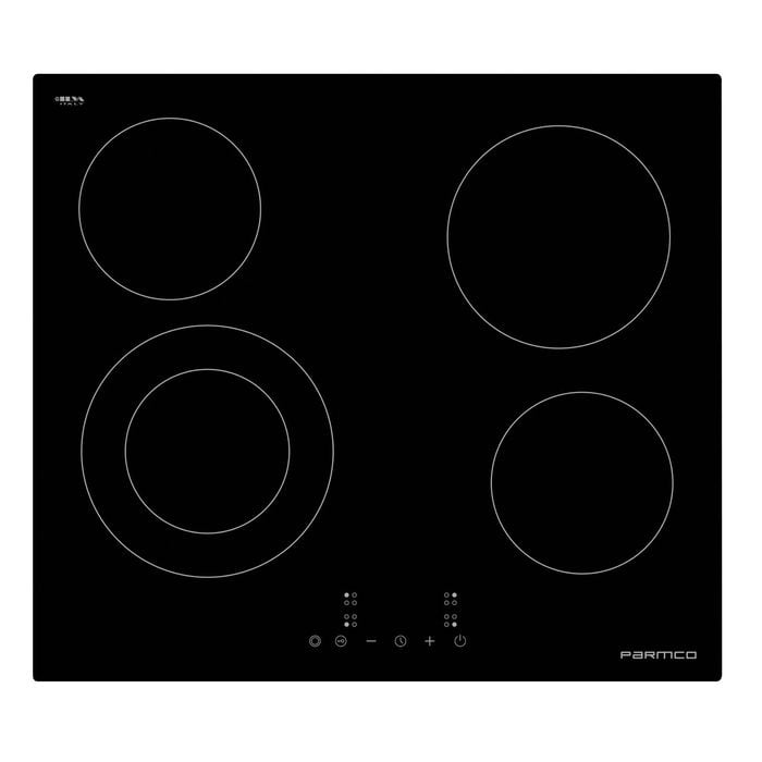 Parmco 600mm Black Ceramic 4 Element Cooktop I Series 3 - Frameless