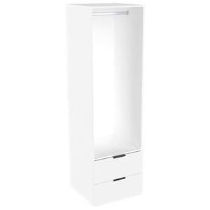 Lugna 2048 x 600 x 580mm White Hanging 2 Drawer Storage Cabinet - White