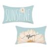 Catzon 2 Pcs Summer Lumbar Pillow Covers Linen Pillowcase for Home Decor-Set 6