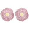 2PK Urban Ceramic Round Flower Serving Plate Dish 20cm Pink/Yellow