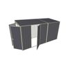 Build-a-Shed 1.5 x 3.7 x 2m Single Hinged Side Door Skillion Shed - Grey