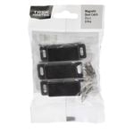Taskmaster 46mm Black Magnetic Door Catch - 3 Pack