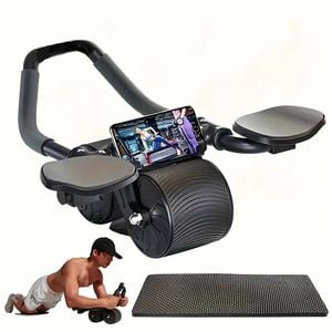 NNETM Automatic Rebound Abdominal Wheel with Elbow Pad
