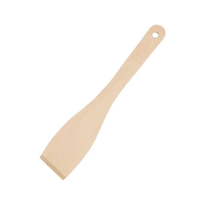 Nisbets Essentials Wooden Spatula Beech Wood 300mm Commercial Kitchen Utensil