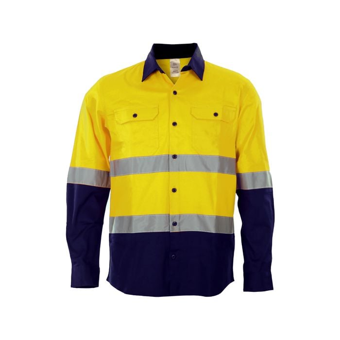 Craftright Yellow Hi Vis Long Sleeve Shirt - Medium