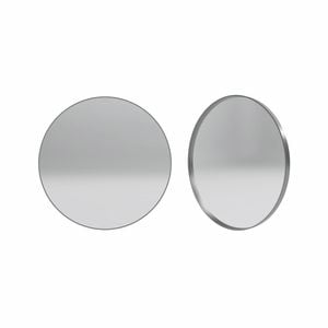 Forme 600mm Brushed Stainless Steel Round Framed Mirror
