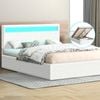 ALFORDSON Bed Frame RGB LED Gas Lift Queen