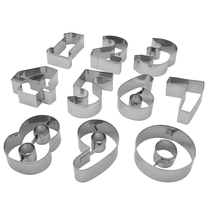 Professional Bake Numbers Cookie Cutters 10 Piece Soffritto