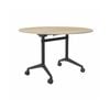Olg Modulus Flip Table Full Black Frame New Oak Ravine Top 1200mm Diameter