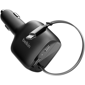 Belkin BoostCharge Retractable 75W Car Charger