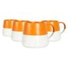 Nicola Spring Dipped Flecked Stoneware Belly Mugs - 370ml - Burnt Orange - Pack of 4