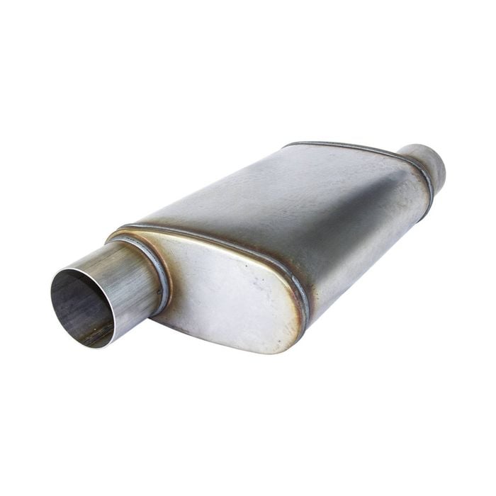 Redback 3" Performance Muffler Offset/offset - 9" X 4" Oval, 14" Long, 409 Ss