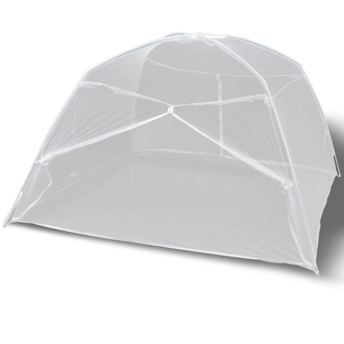 vidaXL Mongolia Mosquito Net Bed Canopy Camp Netting Queen Size Screen Tent
