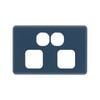 Deta S-Line Midnight Navy Double Power Point Cover Plate