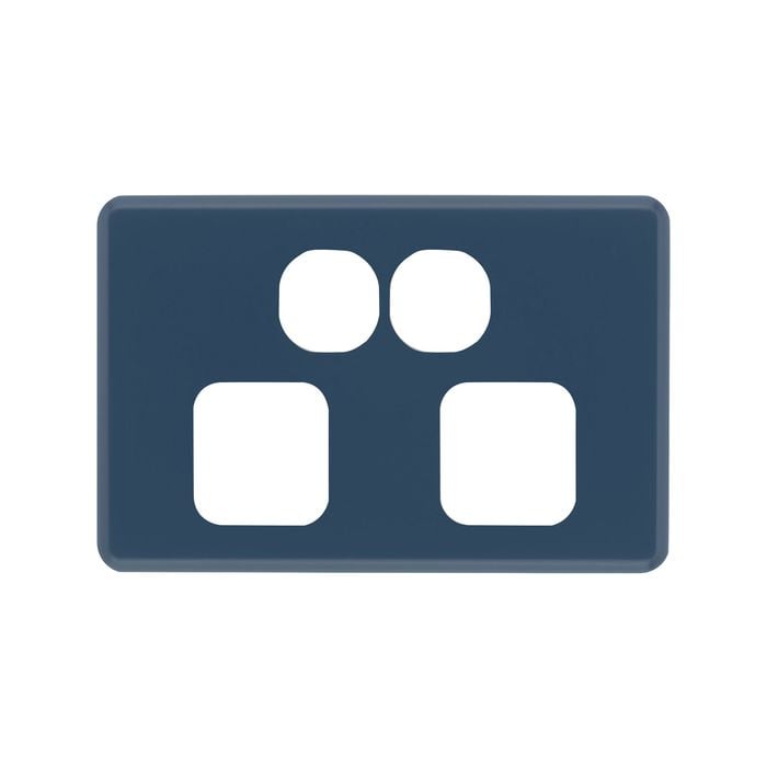 Deta S-Line Midnight Navy Double Power Point Cover Plate