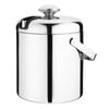 Olympia Ice Bucket With Lid And Tongs Stainless Steel L279 1.23l 150h X 140mm Barware Commercial Kitchen