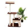3 Tier Brown Pet Play House Cat Tree Feline Scratcher Scratchpost Scratching Post Tower