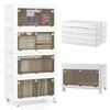 Costway 4-Tier Storage Drawers Stackable Containers Box w/Lid