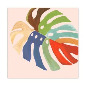 Artey | Rainbow Fern II - Stretched Canvas - Stretched Canvas - 120 x 120cm