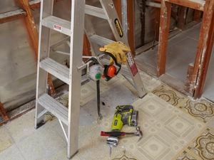DIY Step Image - How to remove a stud wall . Blob storage upload.