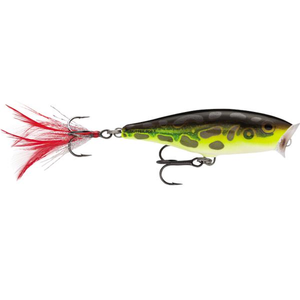 Rapala Skitter Pop 5cm Topwater Hard Body Fishing Lure Lime Frog