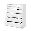 Chest of 6 Drawers Storage Tallboy White
