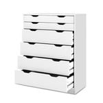 Chest of 6 Drawers Storage Tallboy White