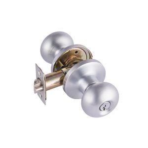 Tasman Satin Chrome Tula Entrance Knobset