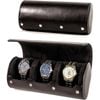 Catzon Watch Travel Case Leather Portable Roll Organizer-black3slot