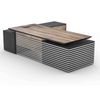 Modern Furniture PHOENIX Executive Desk with Right Return 280cm - Oak&Black