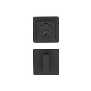 Delf Trade Matt Black Contemporary Square Single Cylinder Deadbolt