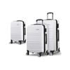 Wanderlite 3pc Luggage Trolley Set Suitcase Travel TSA Carry On Hard Case Lightweight White