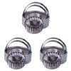 3x 3pc Appetito Stainless Steel Crinkle Scone Cutters w/Handle