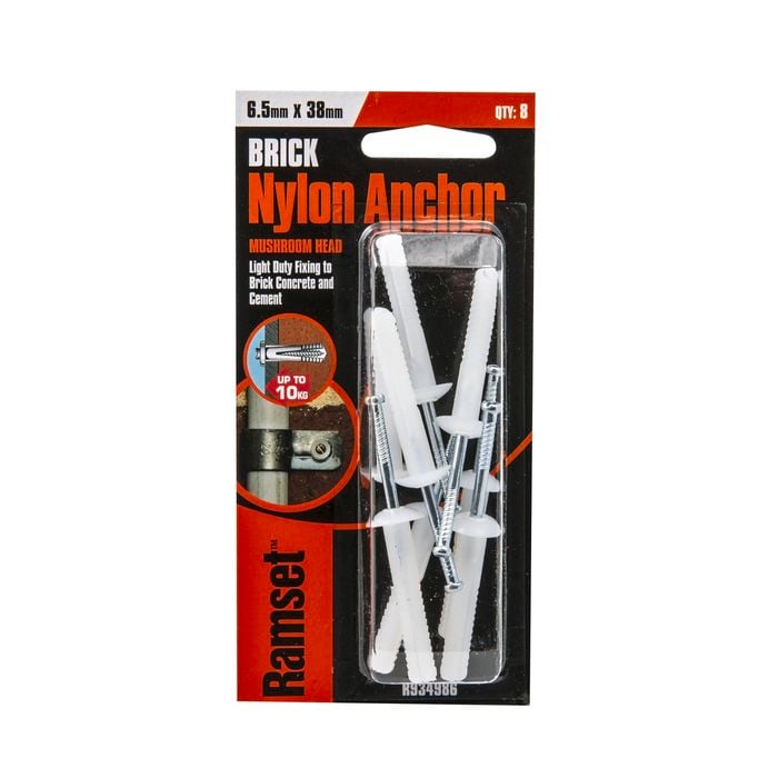 Ramset 6.5 x 38mm Nylon Anchor - 8 Rack