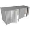 Build-a-Shed 1.5 x 5.2 x 2m Double and Single Hinged Side Door Skillion Shed - Zinc