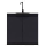 AlfrescoPlus Black Onyx Double Sink Module
