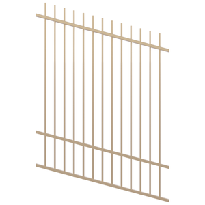 ProtectorAl 350 - 1200 x 1500mm Primrose Raked Up to 15º Picket Top Pool Fence Panel